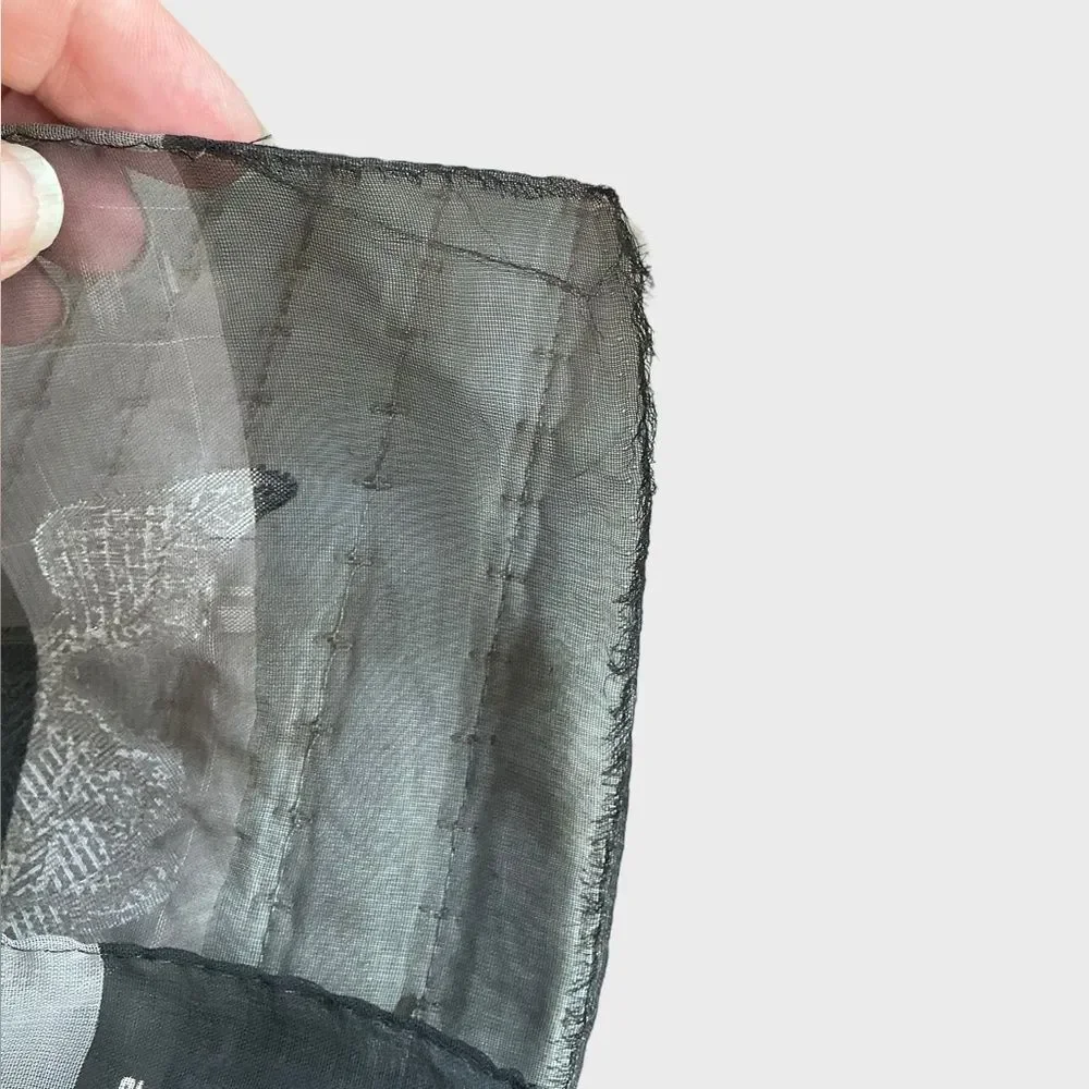 Vintage Liz Claiborne Floral Scarf | Elegant Sheer Wrap